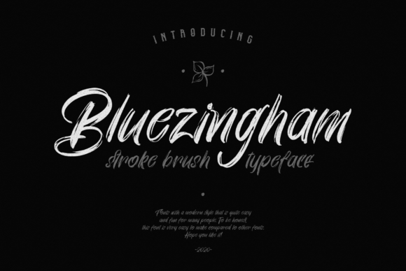 Bluezingham: A Bold Script for Modern Brand Identity