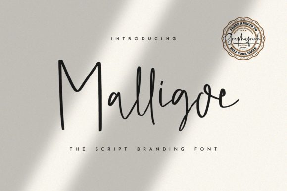 Malligoe: A Contemporary Script Font for Editorial Design