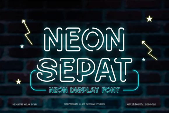 Neon Sepat: A Bold Display Font for Modern Branding